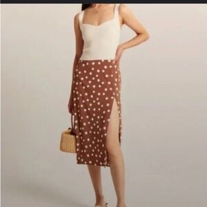 Abercrombie & Fitch Polka Dot Midi Skirt